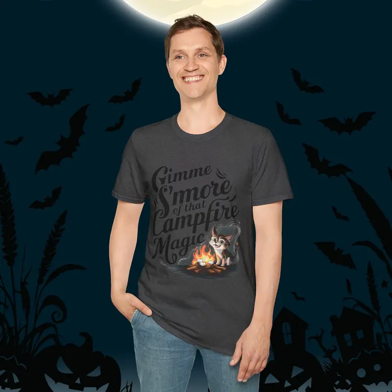 Gimme S'more Campfire Cotton Men T-Shirt 24