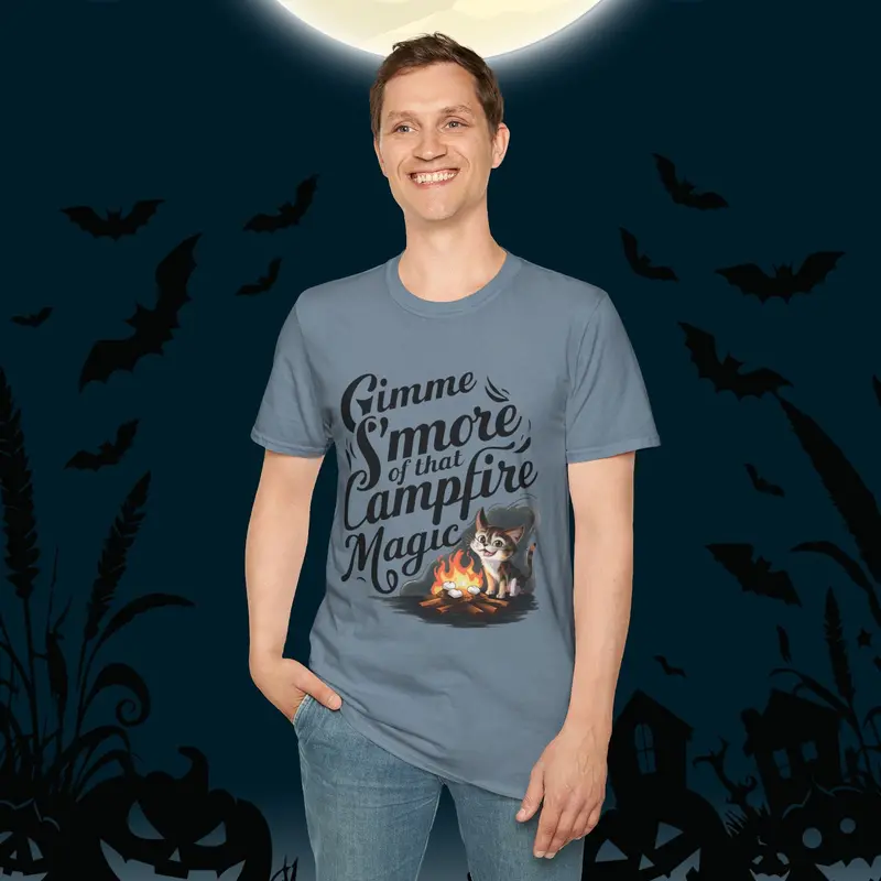 Gimme S'more Campfire Cotton Men T-Shirt 25
