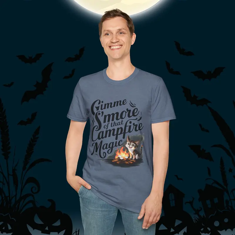Gimme S'more Campfire Cotton Men T-Shirt 26