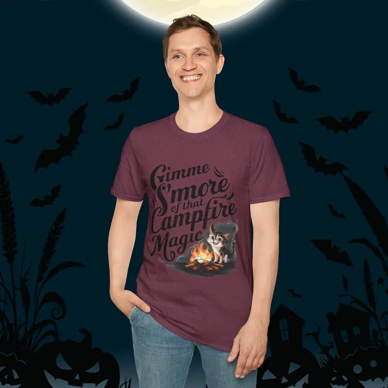 Gimme S'more Campfire Cotton Men T-Shirt 27