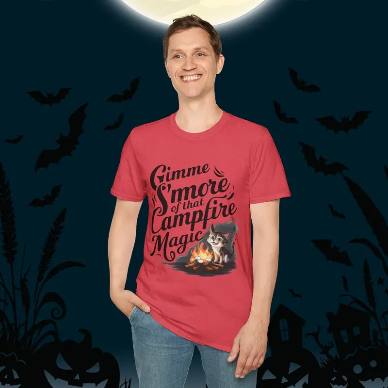 Gimme S'more Campfire Cotton Men T-Shirt 28