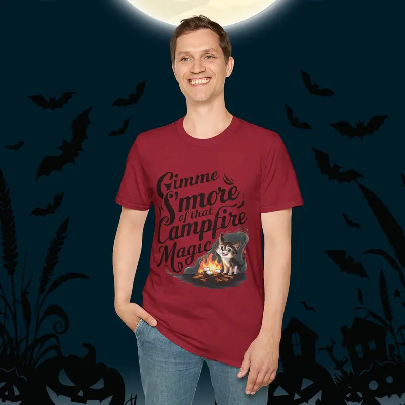 Gimme S'more Campfire Cotton Men T-Shirt 29