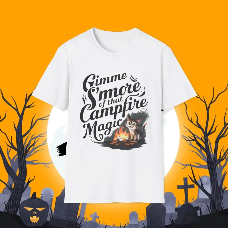 Gimme S'more Campfire Cotton Men T-Shirt 4