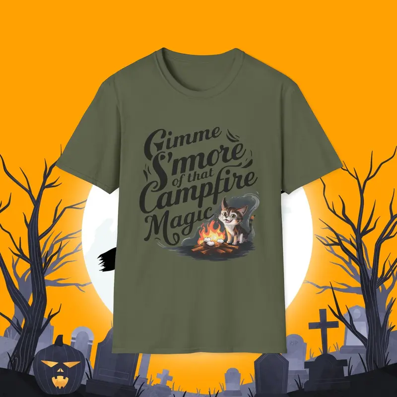 Gimme S'more Campfire Cotton Men T-Shirt 7