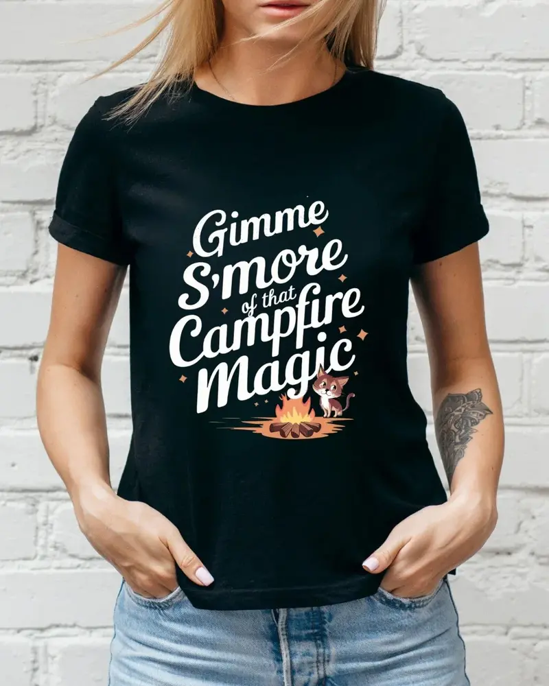 Gimme S'more Of That Campfires Magic Cotton T-Shirt 3