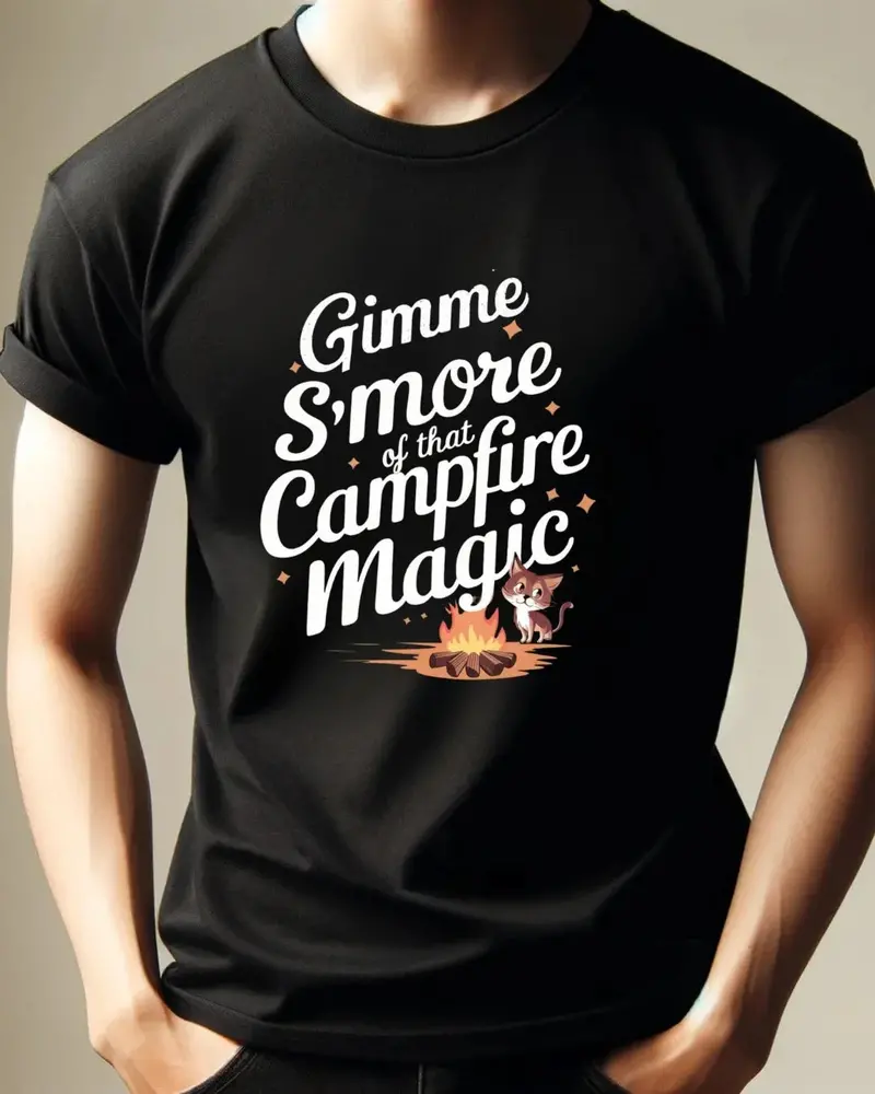 Gimme S'more Of That Campfires Magic Cotton T-Shirt 4