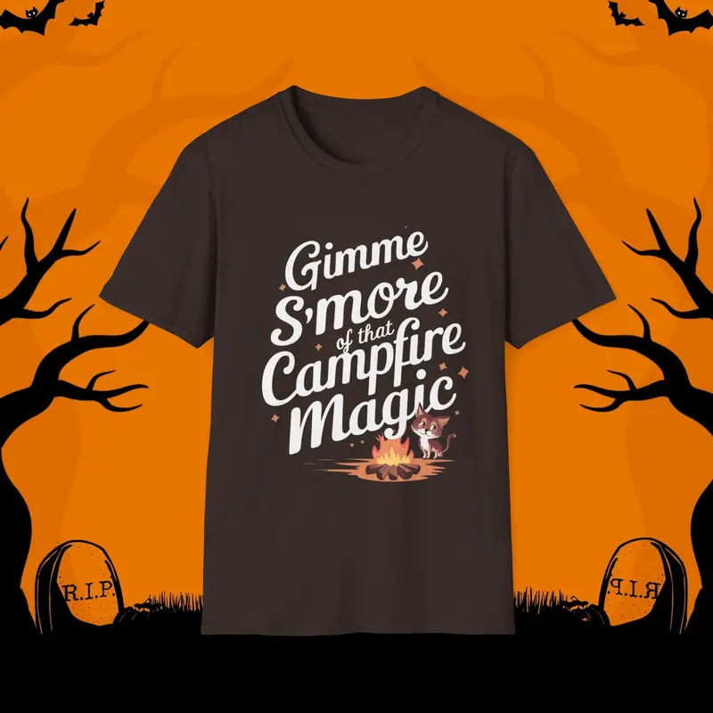 Gimmes S'more Campfire Cotton Men T-Shirt 5