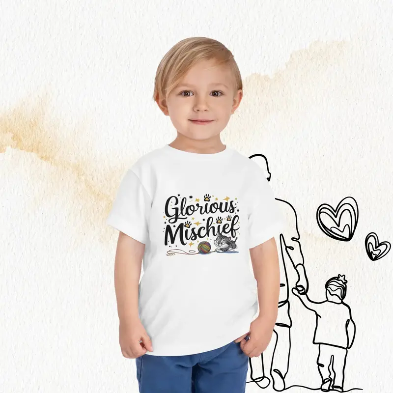 Glorious Mischief Toddler Cotton T-Shirt 4
