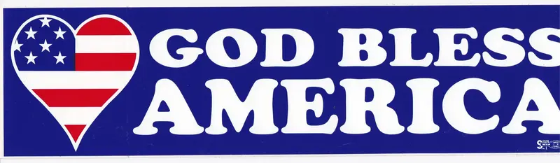God Bless America Bumper Sticker #B314 1