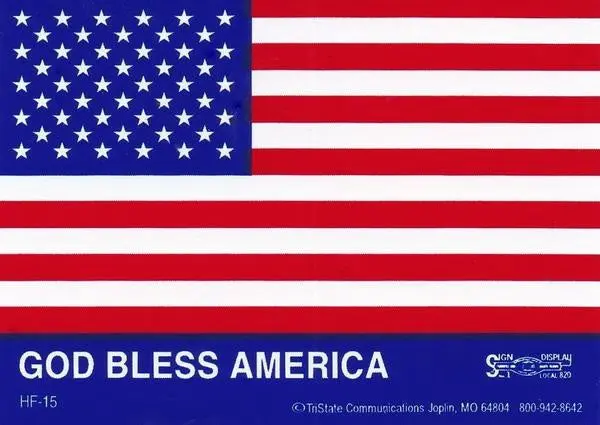 God Bless America Large American Flag Sticker #Ff-17 1