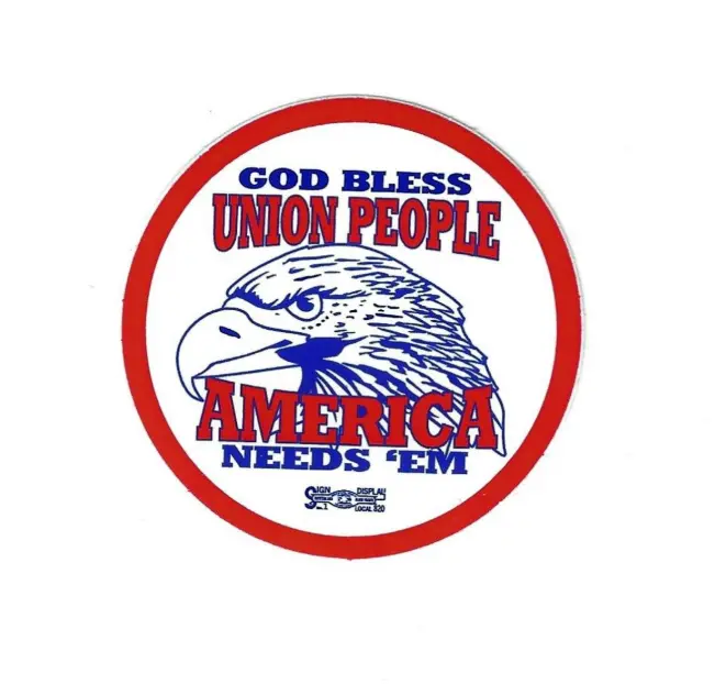 God Bless Union People Hard Hat Sticker #Gb1 1