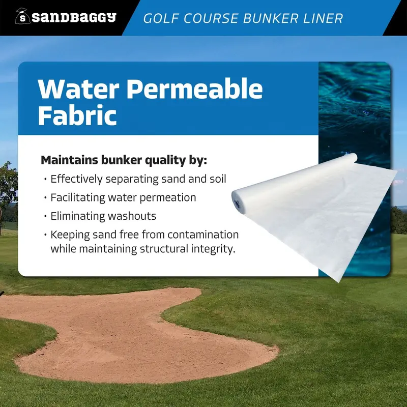 Golf Course Bunker Liner - White (Made In The Usa) 8