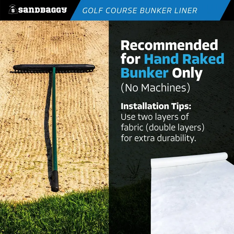Golf Course Bunker Liner - White (Made In The Usa) 9