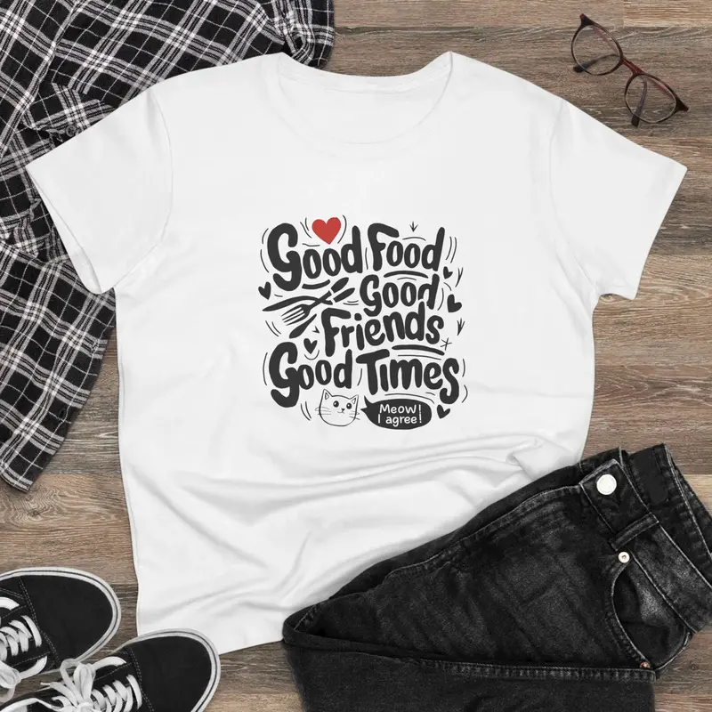 Good Food Good Friend Good Time Women Graphic Tee 2