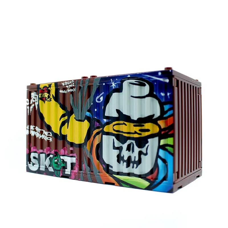 Graffiti Container - Sket White Skull/Eclipsegrafx Graffiti (Double Sided) 1