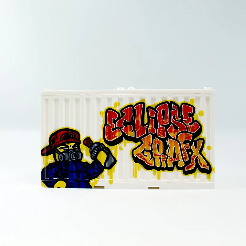 Graffiti Container - Sket White Skull/Eclipsegrafx Graffiti (Double Sided) 11