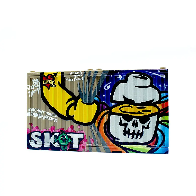 Graffiti Container - Sket White Skull/Eclipsegrafx Graffiti (Double Sided) 5