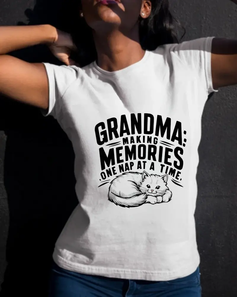 Grandma Having Memory One Nap A Time Cotton Tshirt 3