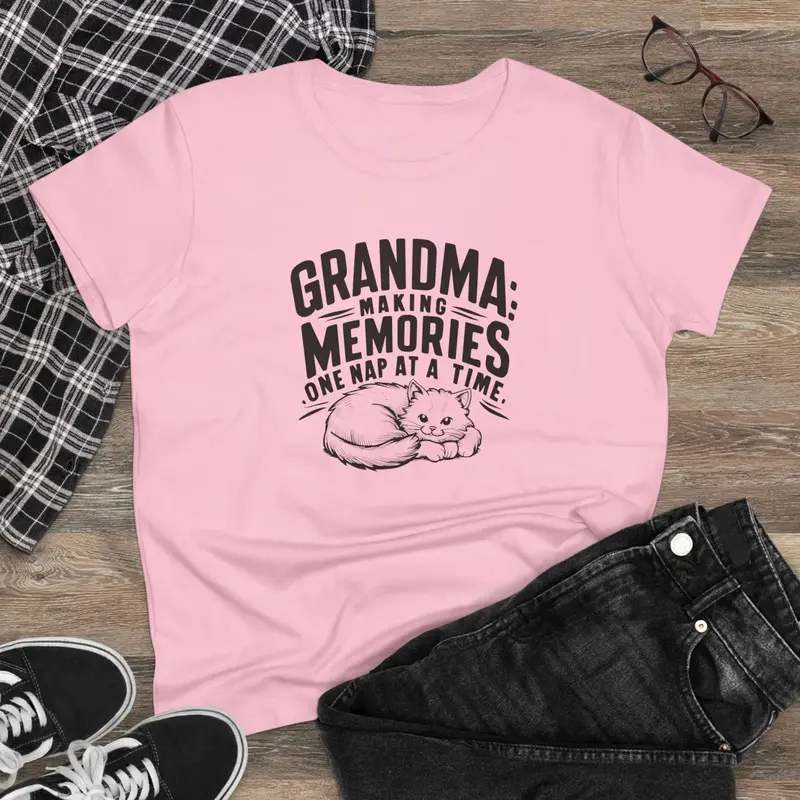 Grandpa Having Memory One Nap A Time Women Cotton Tshirt 4