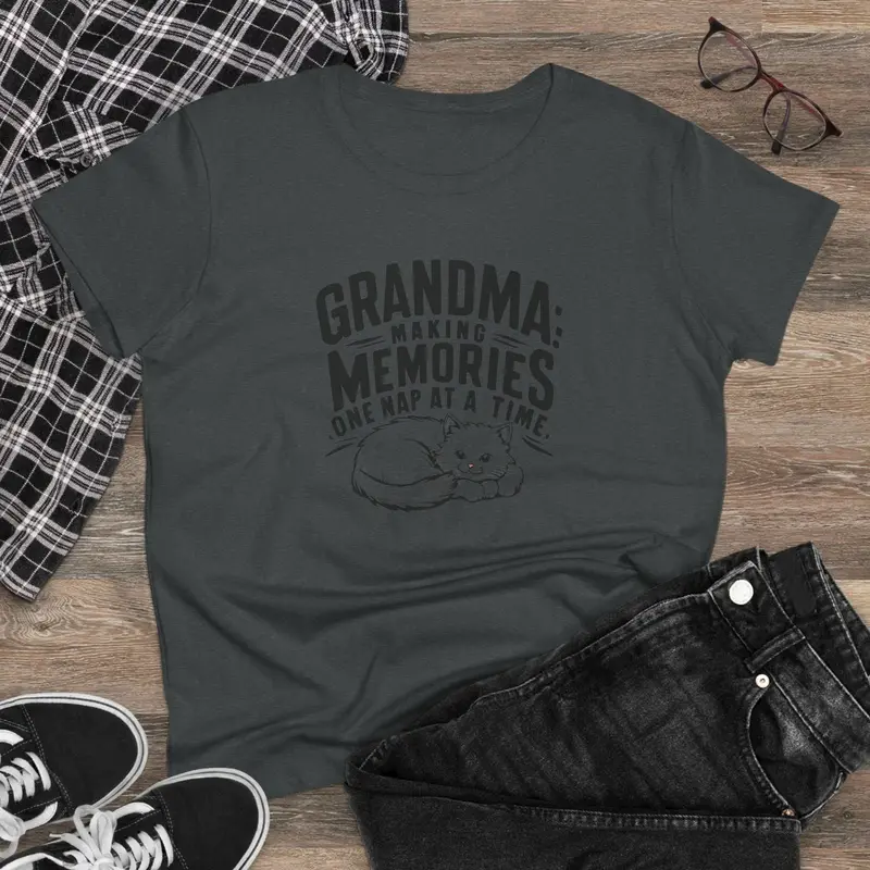 Grandpa Having Memory One Nap A Time Women Cotton Tshirt 4