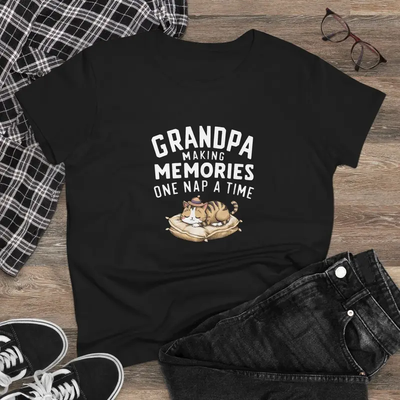 Grandpa Having Memory Women Graphic Tshirts 3