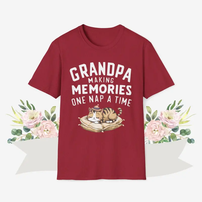 Grandpa Making Memory Cotton Men T-Shirt 13