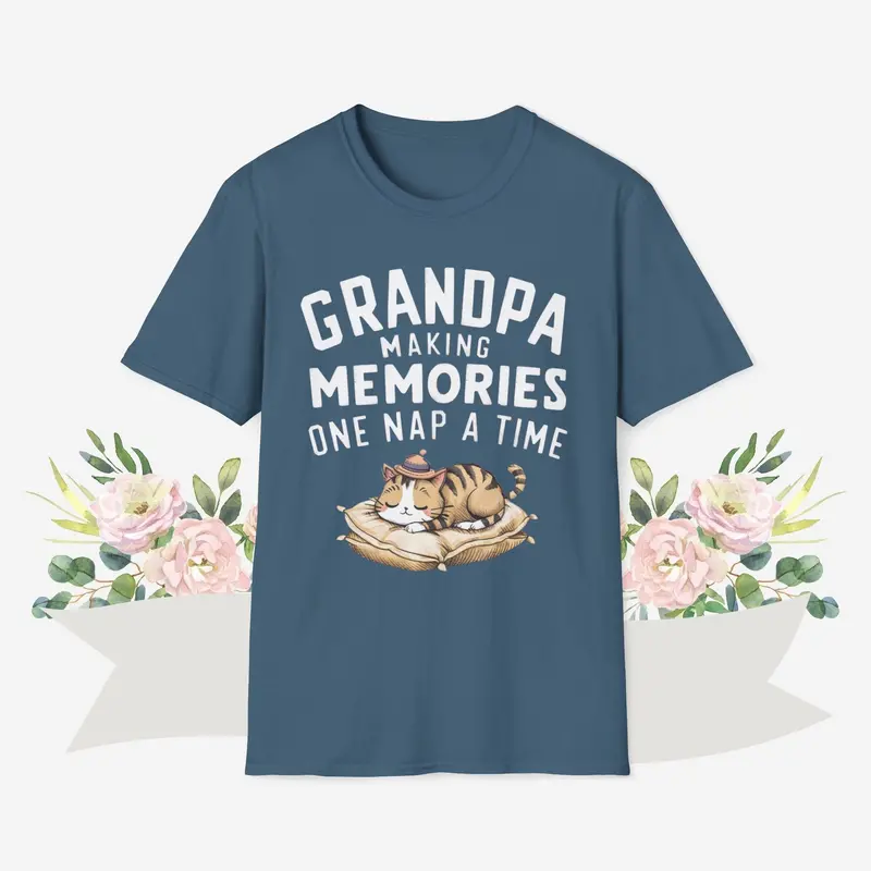 Grandpa Making Memory Cotton Men T-Shirt 14