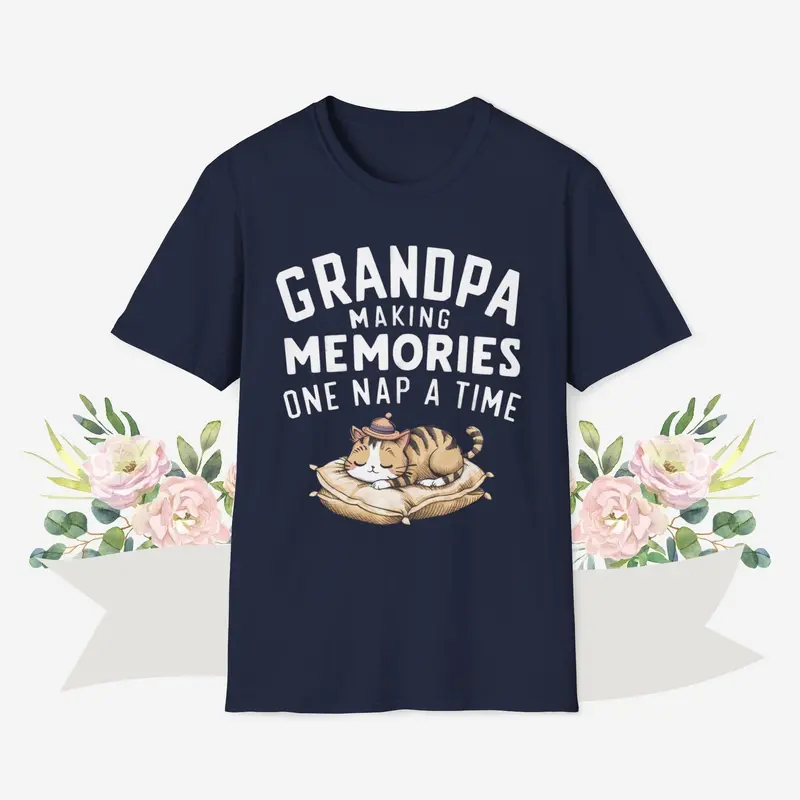 Grandpa Making Memory Cotton Men T-Shirt 14