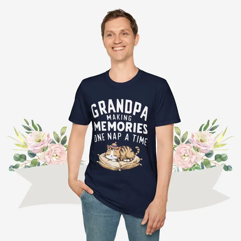 Grandpa Making Memory Cotton Men T-Shirt 15