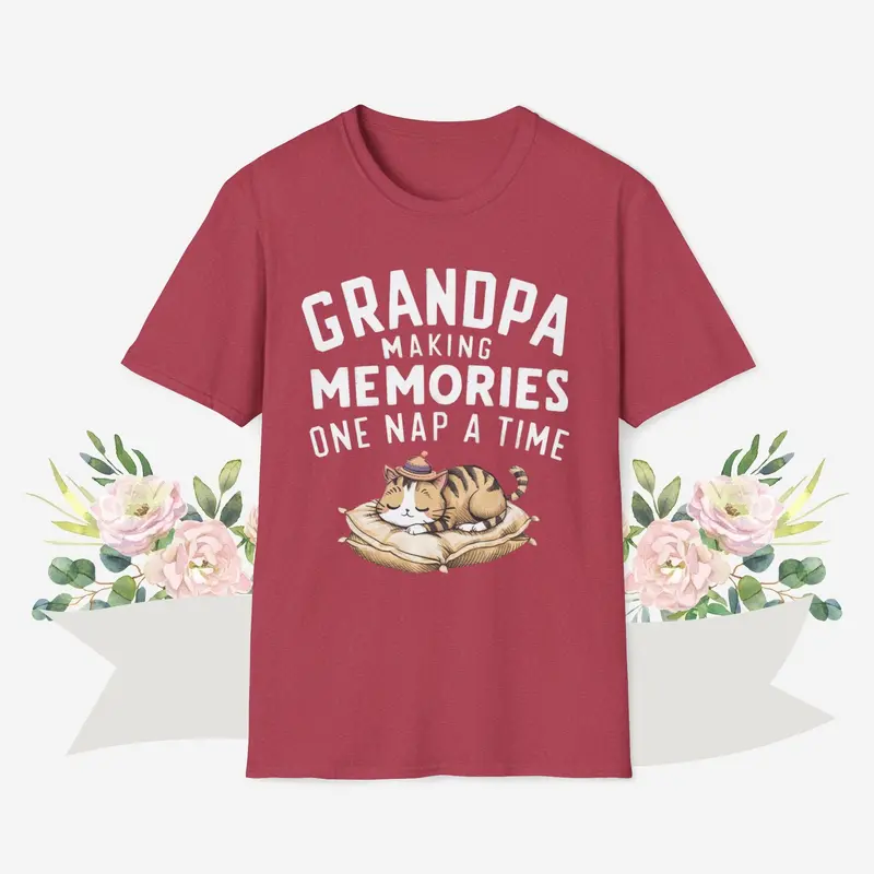 Grandpa Making Memory Cotton Men T-Shirt 16