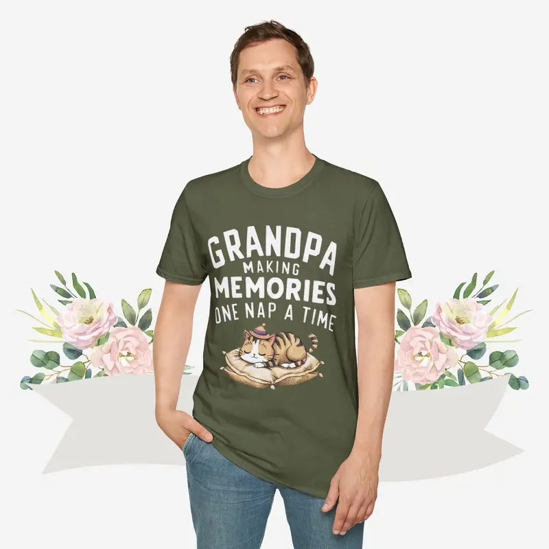 Grandpa Making Memory Cotton Men T-Shirt 18