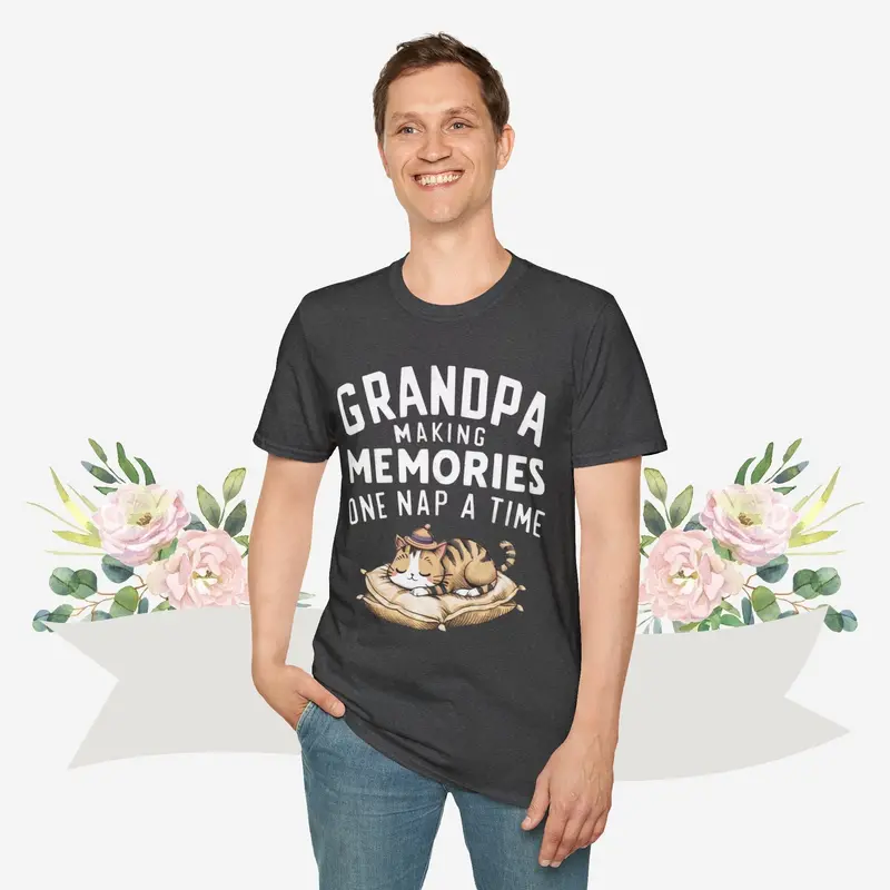 Grandpa Making Memory Cotton Men T-Shirt 19