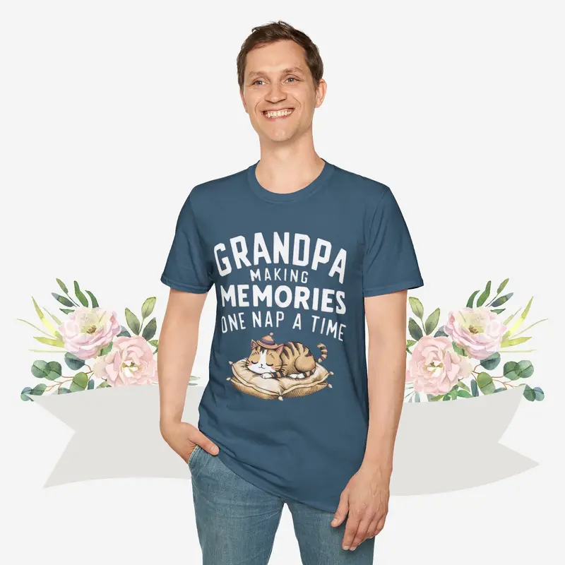 Grandpa Making Memory Cotton Men T-Shirt 20