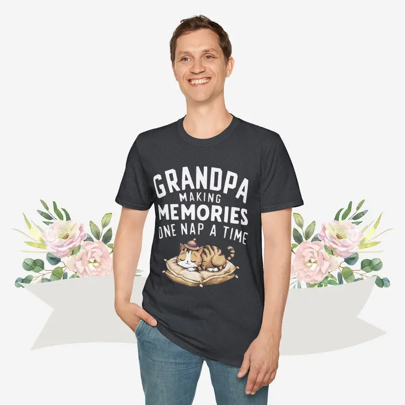 Grandpa Making Memory Cotton Men T-Shirt 22