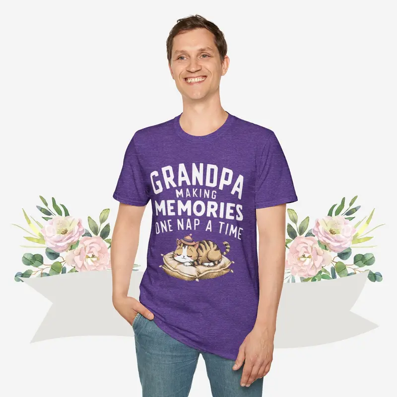 Grandpa Making Memory Cotton Men T-Shirt 24