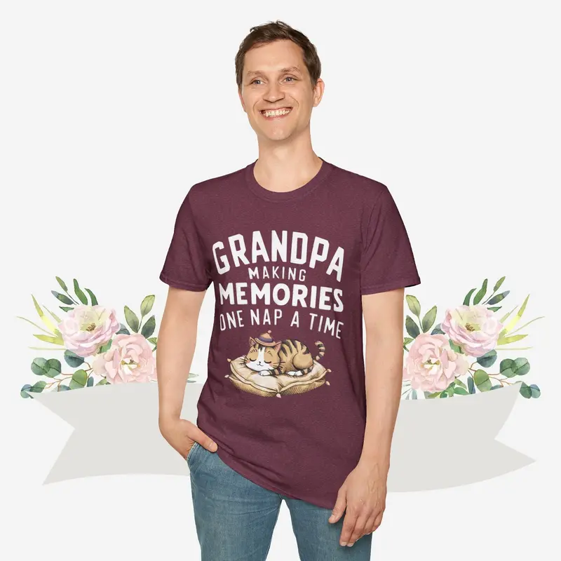 Grandpa Making Memory Cotton Men T-Shirt 25