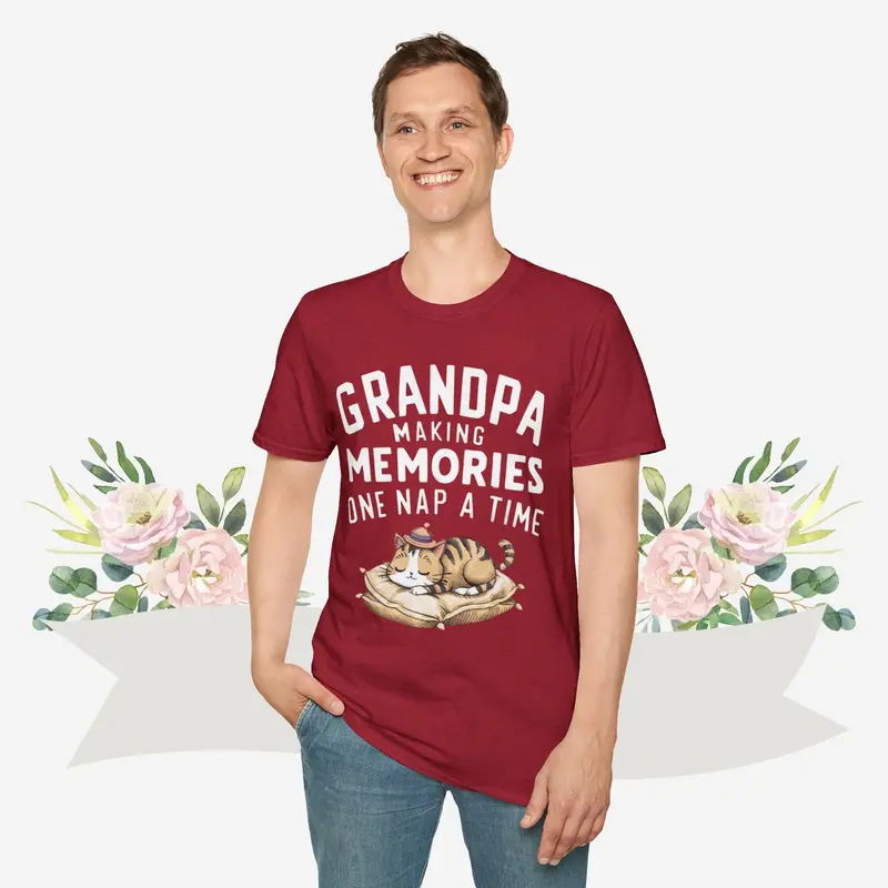 Grandpa Making Memory Cotton Men T-Shirt 26