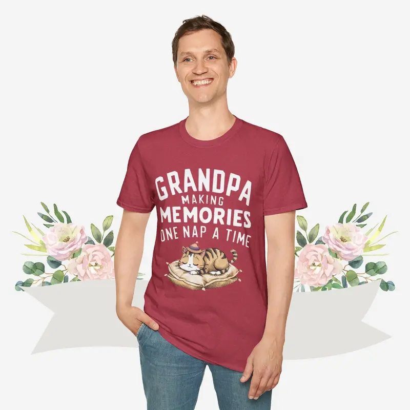 Grandpa Making Memory Cotton Men T-Shirt 27