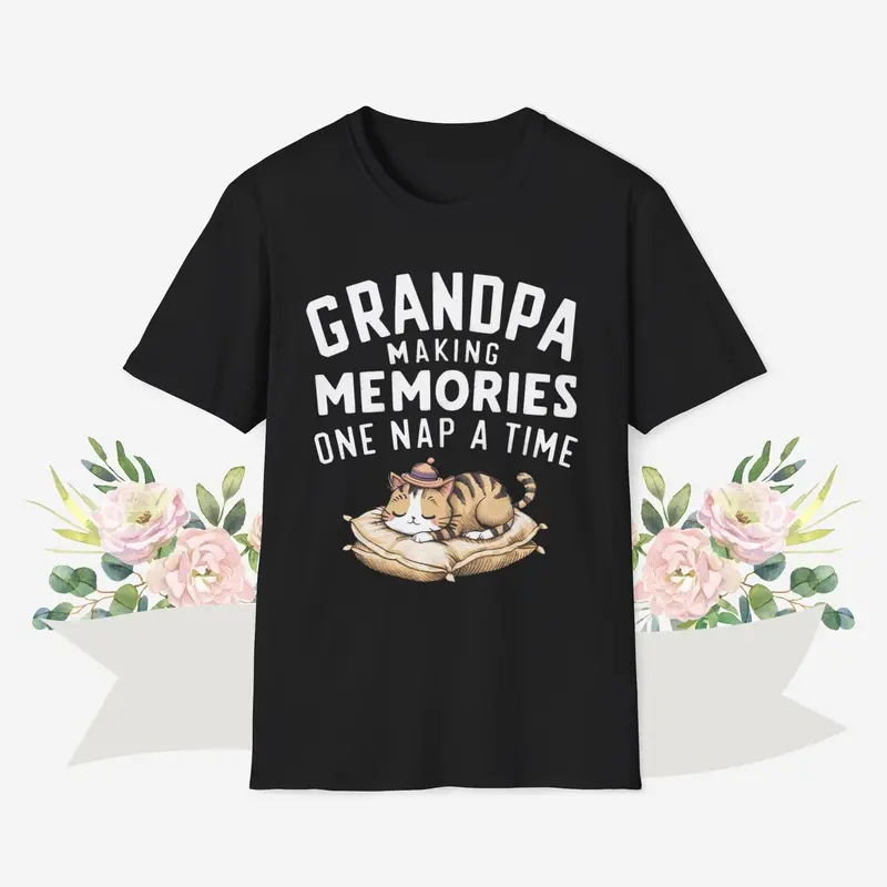 Grandpa Making Memory Cotton Men T-Shirt 4