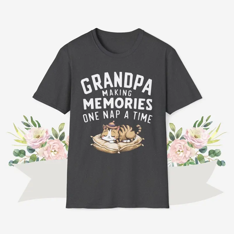 Grandpa Making Memory Cotton Men T-Shirt 5