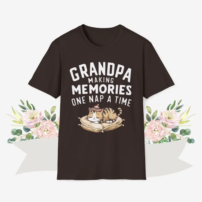 Grandpa Making Memory Cotton Men T-Shirt 6