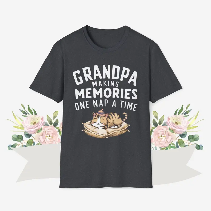 Grandpa Making Memory Cotton Men T-Shirt 8