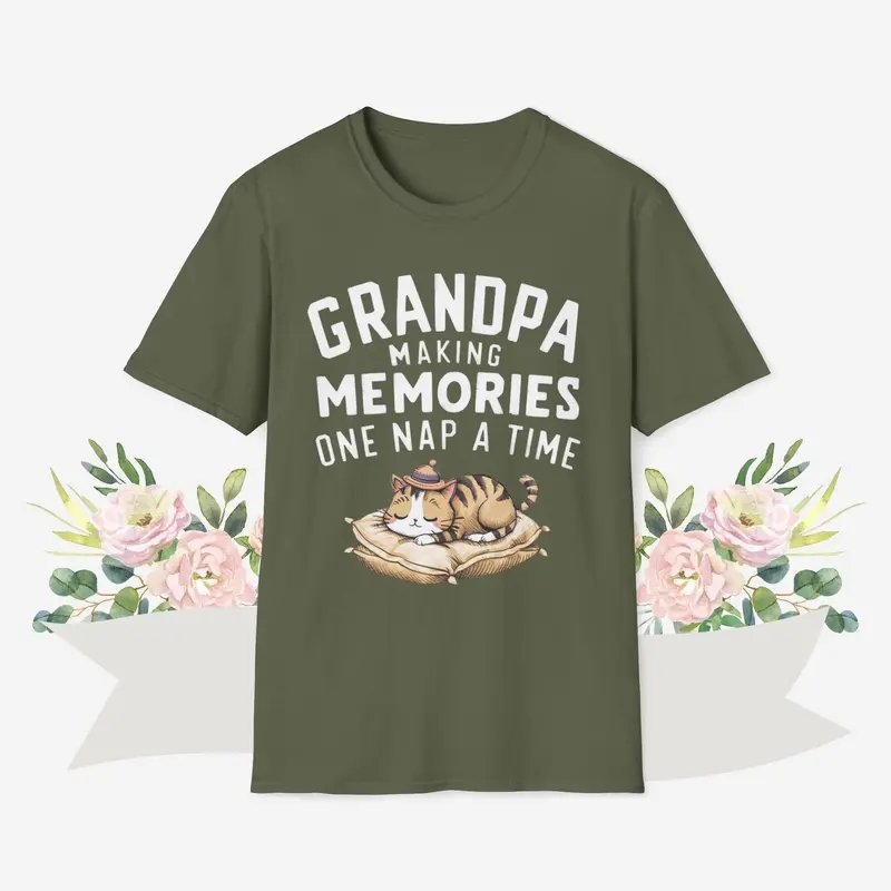 Grandpa Making Memory Cotton Men T-Shirt 9