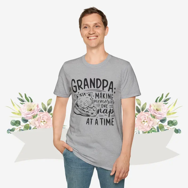 Grandpa Making Memory Cotton Men Tee 15