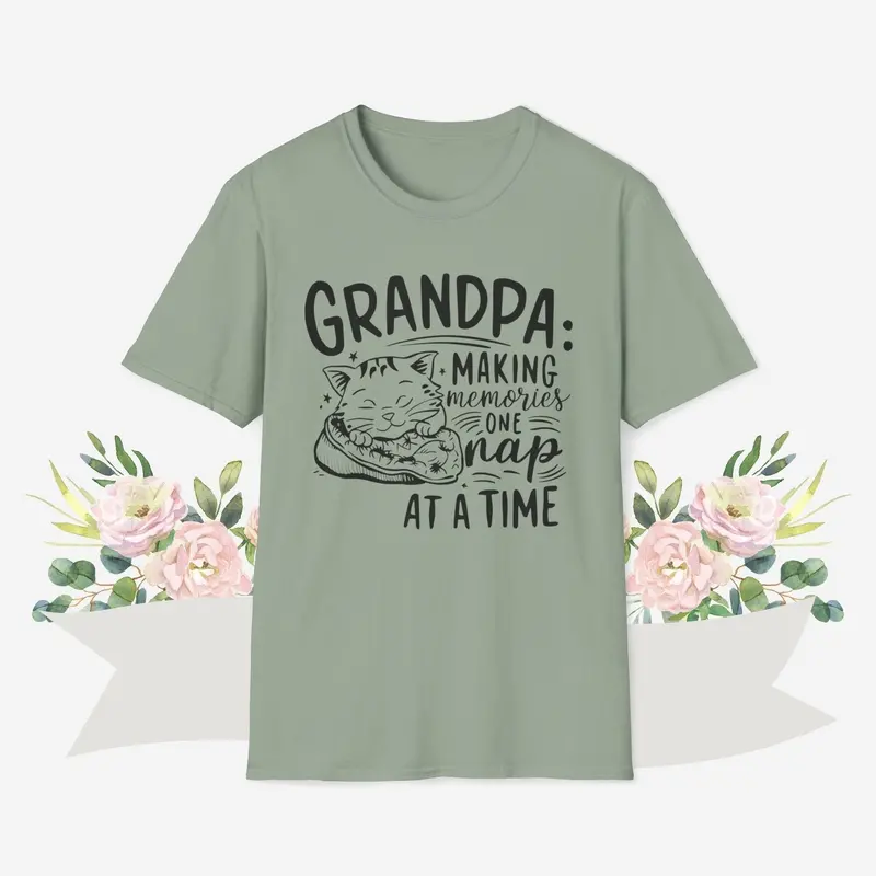 Grandpa Making Memory Cotton Men Tee 16