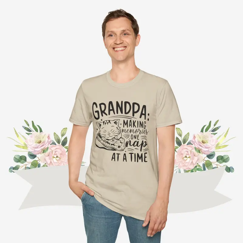 Grandpa Making Memory Cotton Men Tee 20