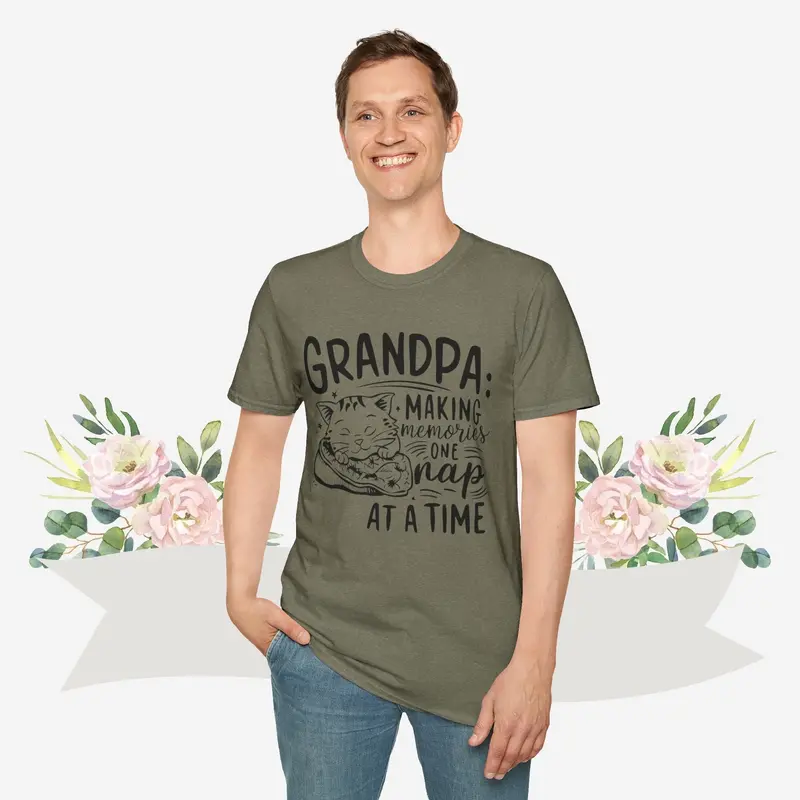 Grandpa Making Memory Cotton Men Tee 21