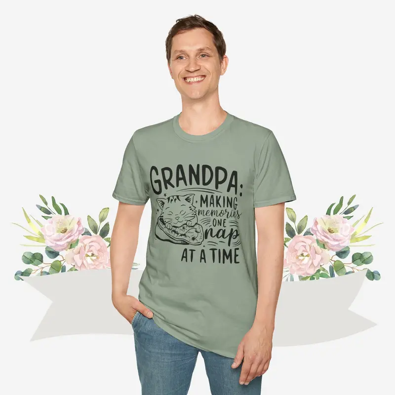 Grandpa Making Memory Cotton Men Tee 22