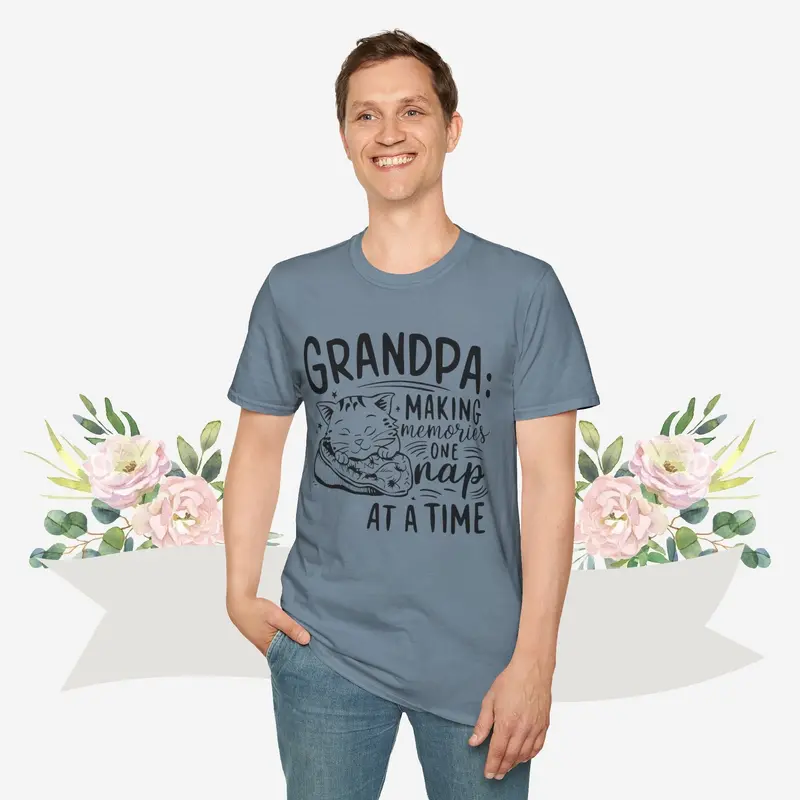 Grandpa Making Memory Cotton Men Tee 25