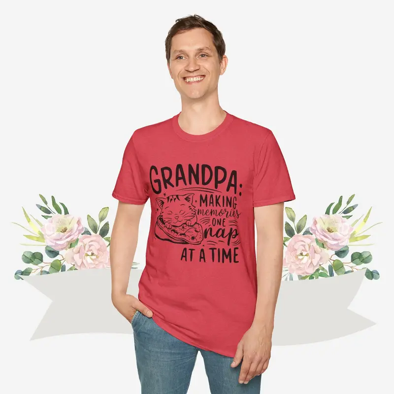 Grandpa Making Memory Cotton Men Tee 28